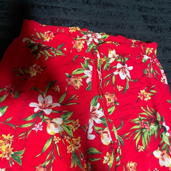 Joe Benbasset Red Floral Straight Leg Pants - Picture 5 of 7